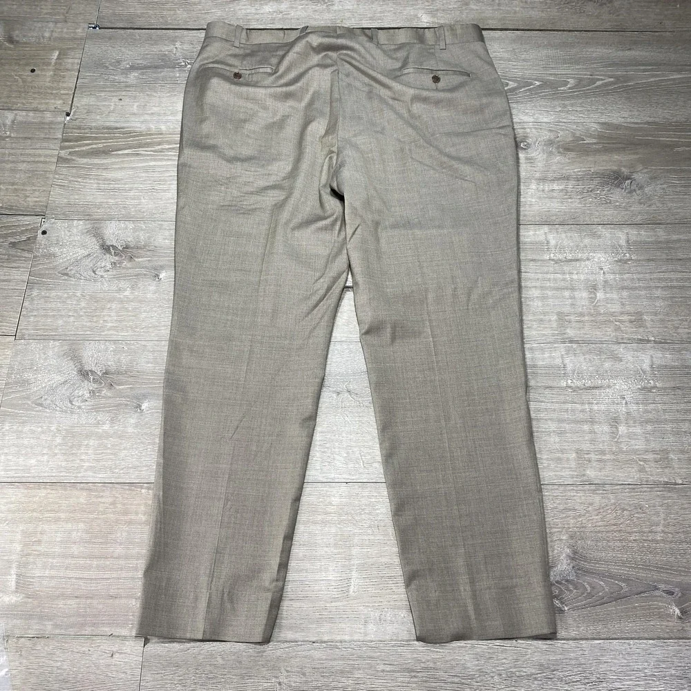 Peter‎ Millar Pants Mens 42R Beige Wool Blend Dress Slacks Flat Front Canada